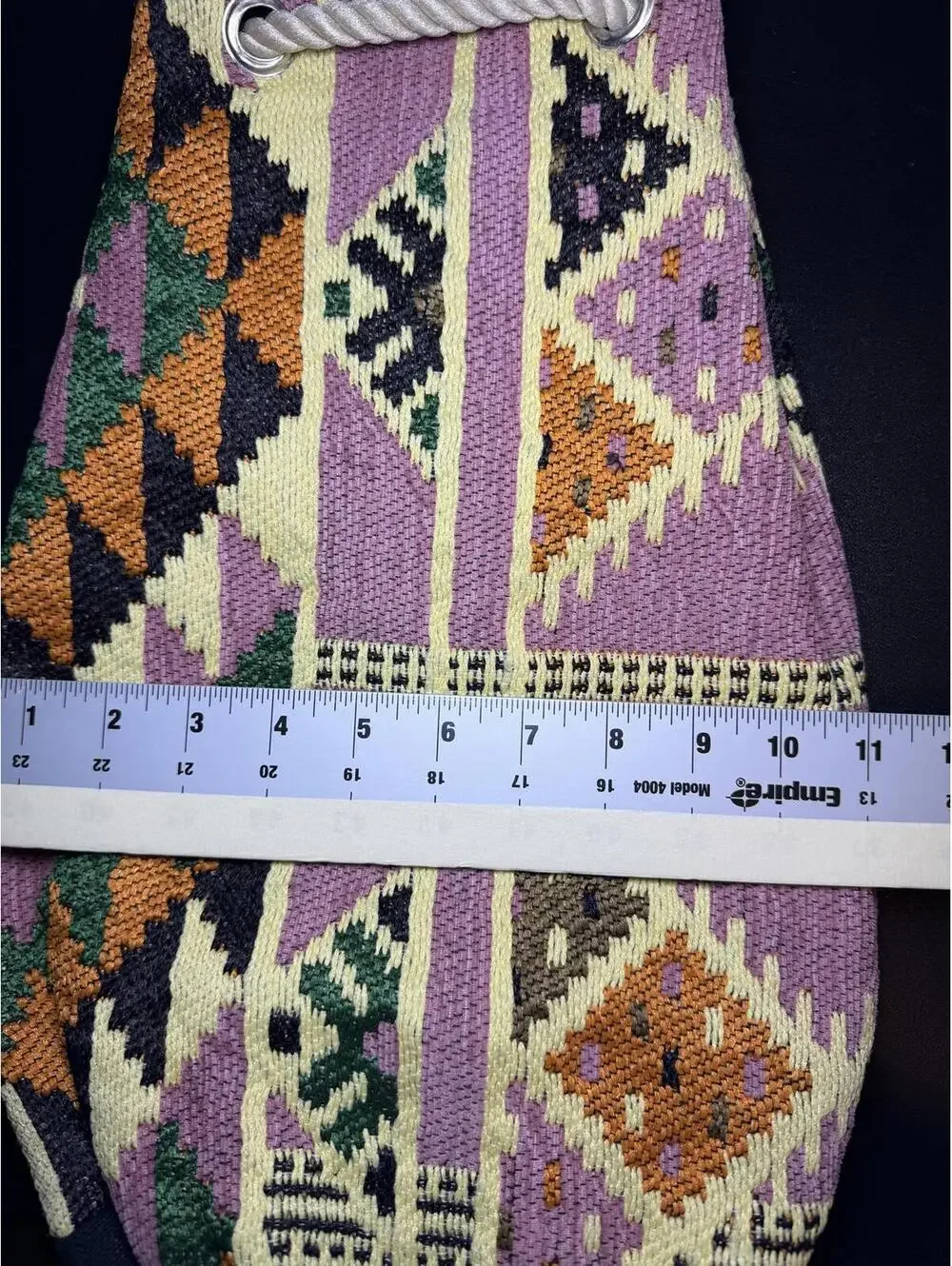 Vintage Geometric Pattern Woven Backpack Rope‎ Strap Bohemian Style